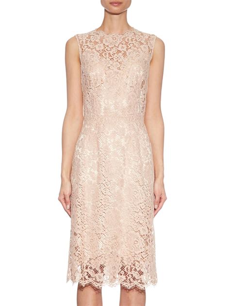 dolce gabbana pink lace dress